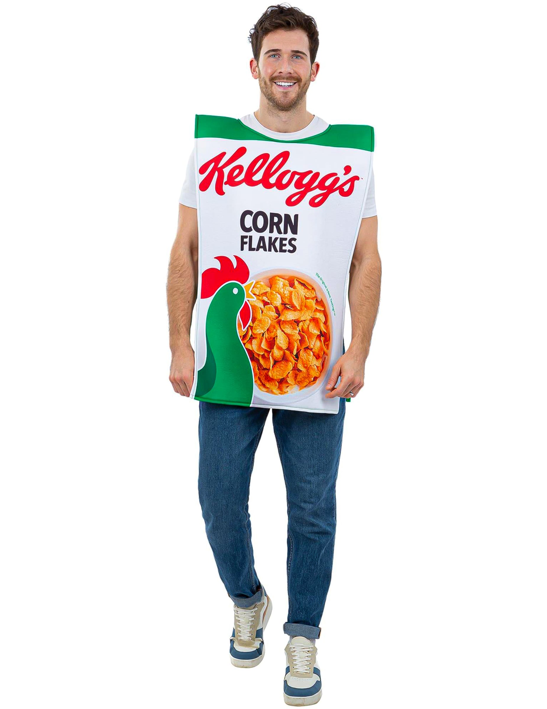 Kellogg's Corn Flakes Cornflakes-Packung Kostüm für Erwachsene von RUBIES NL