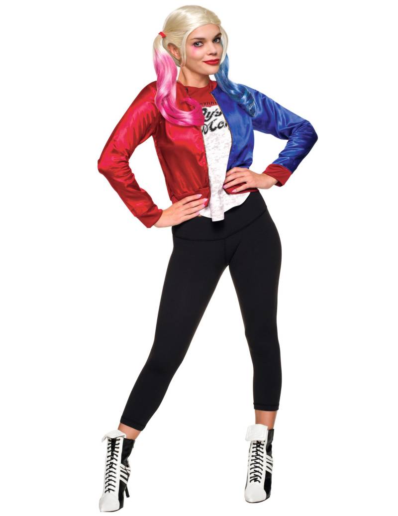 Suicide Squad Harley Quinn Damenkostüm Lizenzartikel Jacke mit Shirt bunt von RUBIES NL