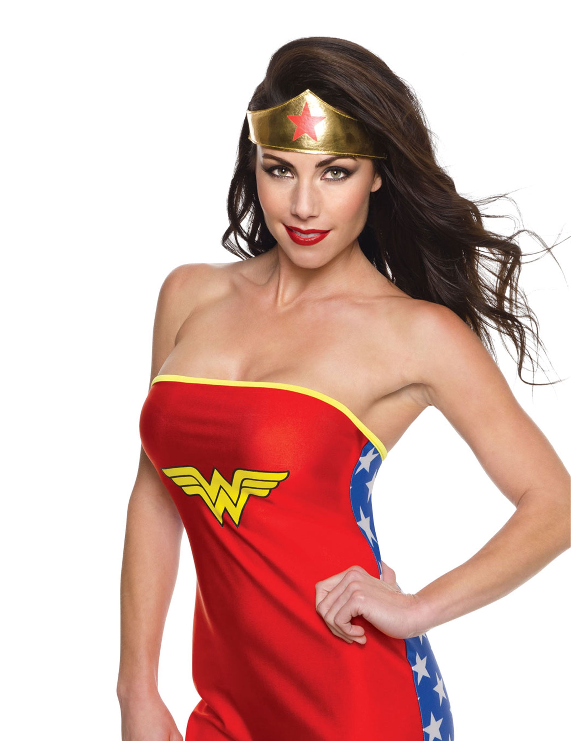 Wonder Woman-Tiara für Damen Faschings-Accessoire gold-rot Wonder Woman-Tiara für Damen Faschings-Accessoire gold-rot von RUBIES NL