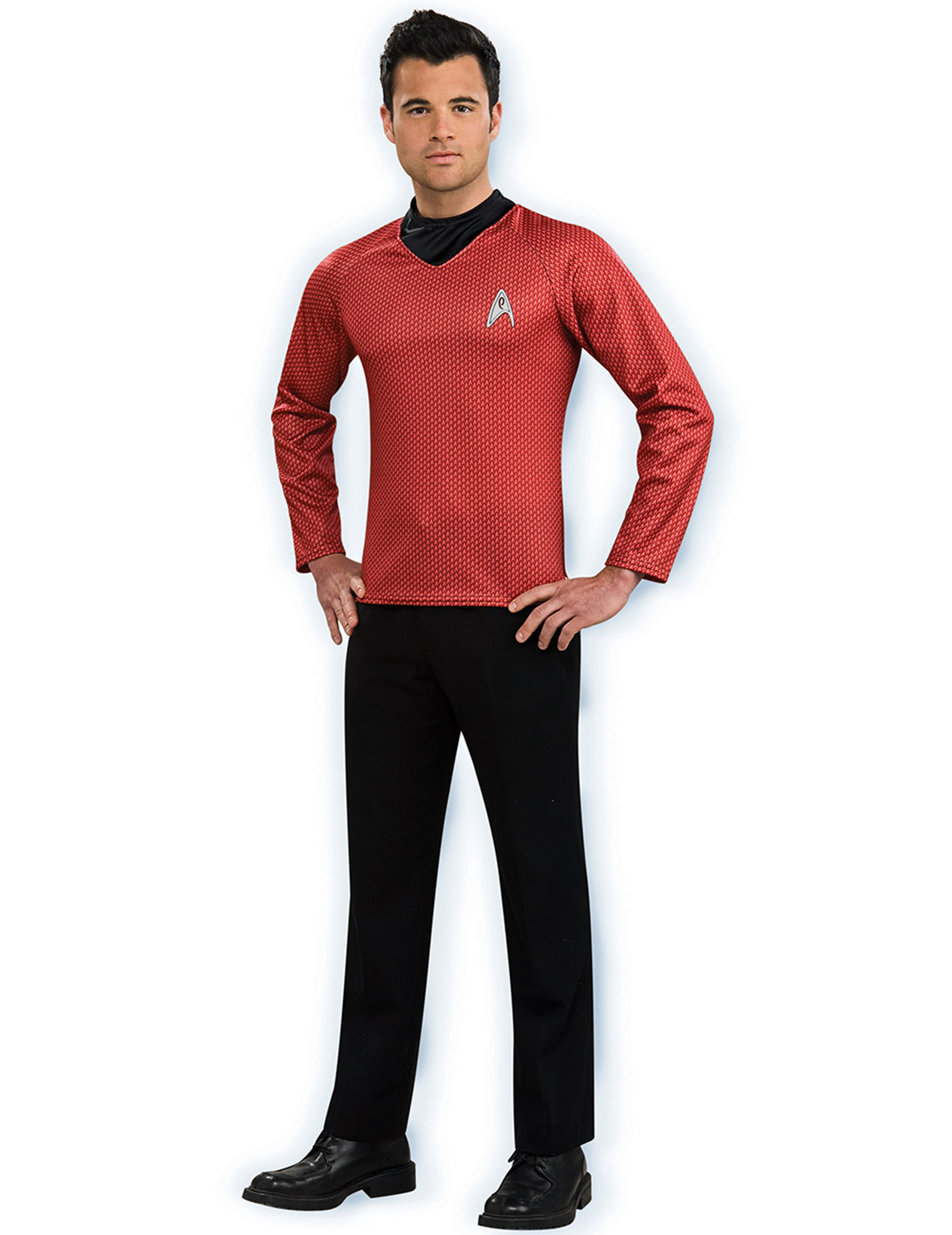 Star Trek-Kostüm für Herren Fasching rot-schwarz von RUBIES UK