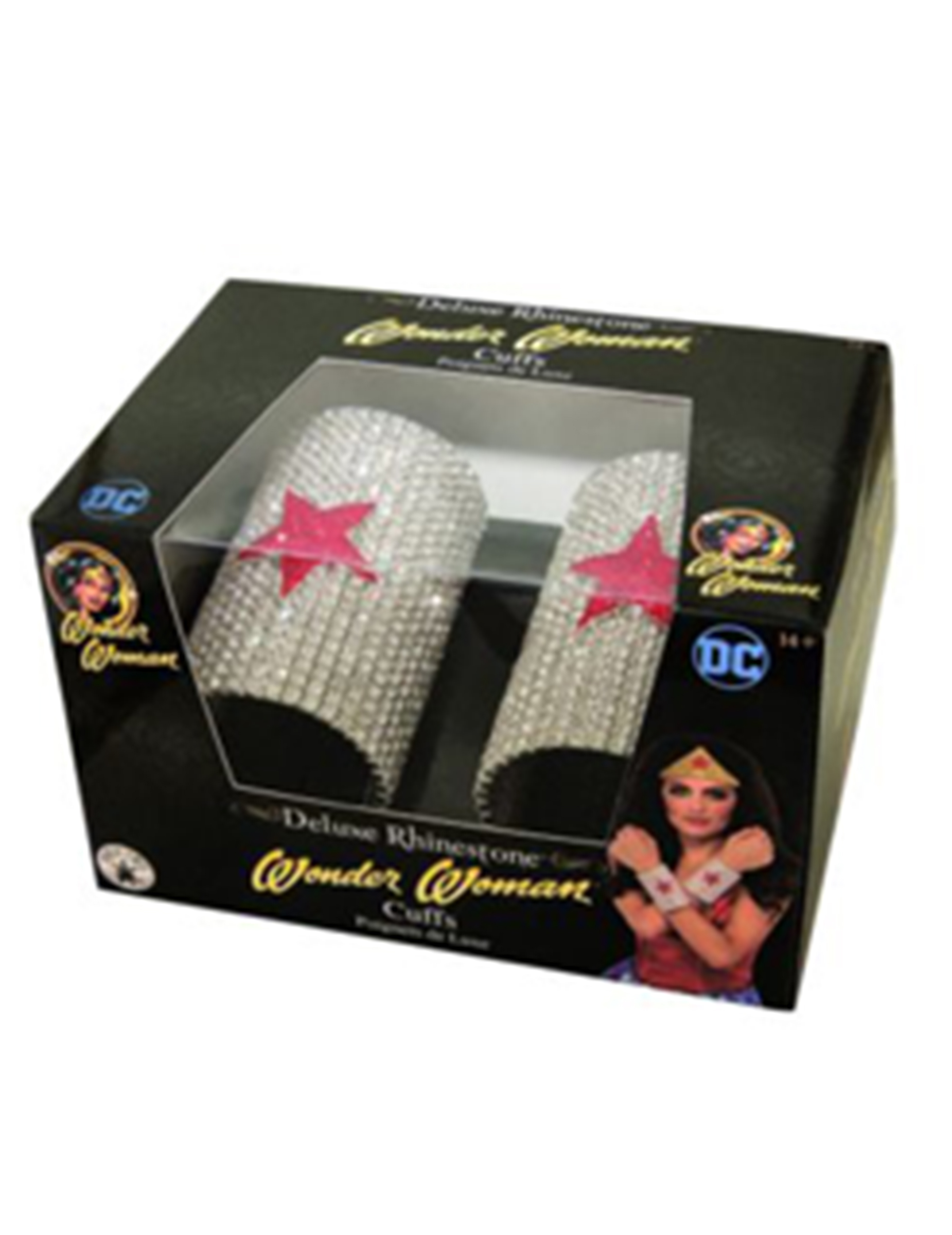 Wonder Woman-Armreifen Deluxe mit Strasssteinen silber-rot Wonder Woman-Armreifen Deluxe mit Strasssteinen silber-rot von RUBIES USA