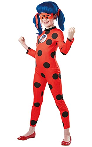 Generique - Ladybug-Kostüm für Mädchen Miraculous rot-schwarz - 116/128 (7-8 Jahre) von RUBIES