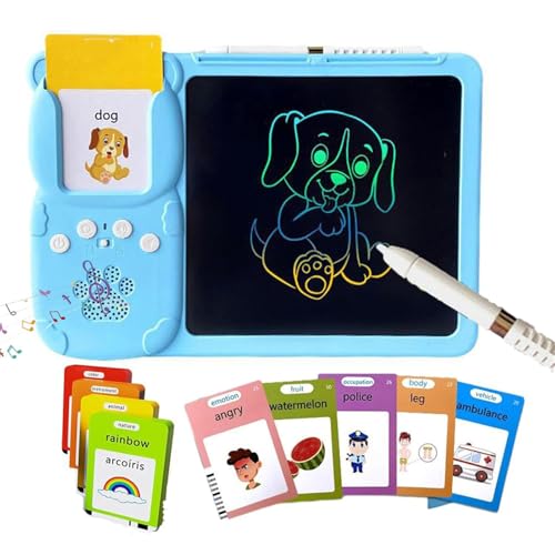 2 In 1 Zeichnung sprechendes Tablet, sprechende Flash-Karten, Plug-and-Play, Situations unterricht, englischs prachige Karteikarten für interaktives Lernen von RUDFUZ