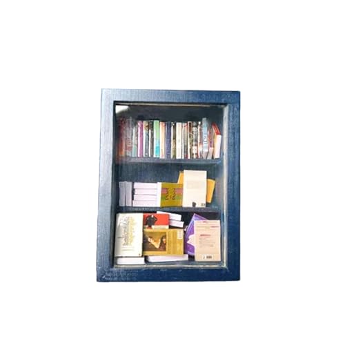 Angst-Bücherregal, schütteln Sie Ihre Angst weg, Stressabbau, Miniatur-Bücher-Schachteln, Vitrine, Schrank, Puppenhaus-Dekoration, Geschenke für Buchliebhaber von RUDFUZ