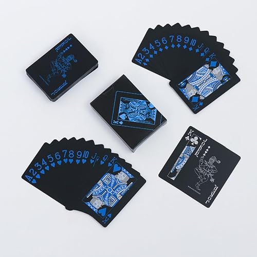 RUDFUZ Black Plastic Magic Poker PVC Waterproof Chess And Card Leisure Game Poker Party Board Game Accessories von RUDFUZ