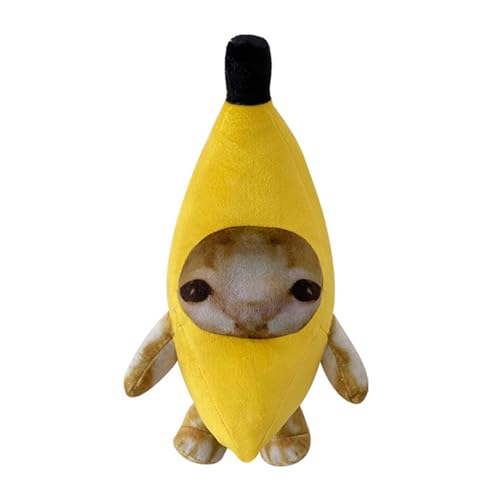 RUDFUZ Cute Banana Cat Plush, Happy Cat Plush, Plush Banana Doll Toys Novelty Gift, Plush Stuffed Animal Doll Banana Cat Happy Cat Plush Toy Banana Cat Doll Toy Funny Doll von RUDFUZ