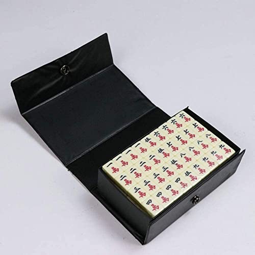 RUDRALI Mahjong-Fliesen-Set Tragbares Mini-Mahjong-Set, Reise-Mahjong, Familienbrettspiele, tragbares Mahjong-Set, Mahjong-Spiel mit Box, Unterhaltung, Mini-Mahjong Mahjong-Tischwürfelspiel von RUDRALI