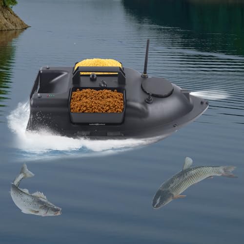 RUETERY Futterboot, Fishing Bait Boat, RC Fischköder Boot, Angel Nest Boot, für lüssen, Seen oder seichtem Wasser,500 m, 5200 mAh Fernbedienung, Schwarz RUETERY Futterboot, Fishing Bait Boat, RC Fischköder Boot, Angel Nest Boot, für lüssen, Seen oder seichtem Wasser,500 m, 5200 mAh Fernbedienung, Schwarz von RUETERY