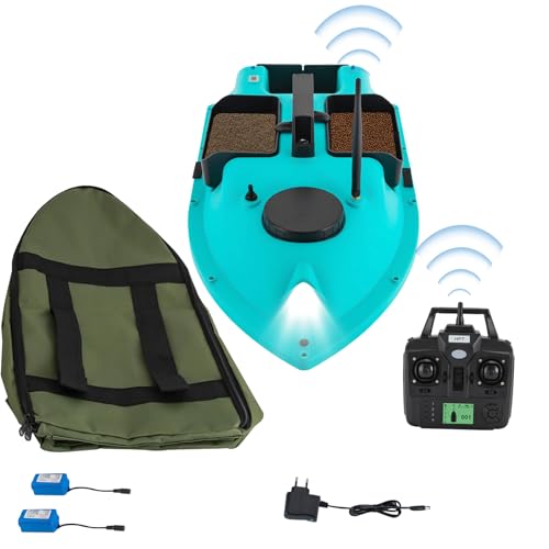 RUETERY Futterboot, GPS Köderboot, Fishing Bait Boat mit LED-Licht und 2 x 5200Mah Li-Ion Batterien, 600m Reichweite der Fernbedienung, Futterboot Angeln mit Tragetasche, für Flüsse, Seen und Ozeane RUETERY Futterboot, GPS Köderboot, Fishing Bait Boat mit LED-Licht und 2 x 5200Mah Li-Ion Batterien, 600m Reichweite der Fernbedienung, Futterboot Angeln mit Tragetasche, für Flüsse, Seen und Ozeane von RUETERY