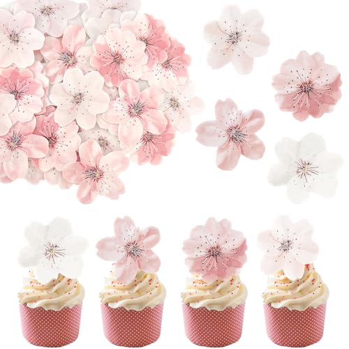 Essbare Blüten für Kuchen, Kirschblüten Cupcake-Dekorationen | Personalisierte Toppers für Hochzeit, Babyparty, Geburtstag Essbare Blüten für Kuchen, Kirschblüten Cupcake-Dekorationen | Personalisierte Toppers für Hochzeit, Babyparty, Geburtstag von RUGBOL