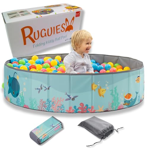RUGUIES- Bällebad. Laufstall Baby-Bällebad Kinder. Bällchenbad Rund. Bällebäder Ohne Bälle. Bällebad Outdoor-Wasserdicht. (Bälle Nicht enthalten). (Ocean, 120x30cm) von RUGUIES