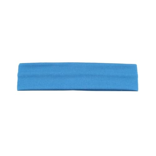 1 Stück einfarbiges, elastisches Kopfband mit breiter Krempe, rutschfestes Haarband, geeignet for Sport, Fitnessstudio, Yoga(Lake Blue) von RUHTEUO