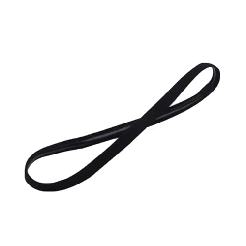 RUHTEUO 1pc Candy Farbe Frauen Männer Yoga Haar Bands Sport Stirnband Mädchen Sport Anti-slip Schweißband Sport Gym Fußball laufen Schweiß Band(Black) von RUHTEUO