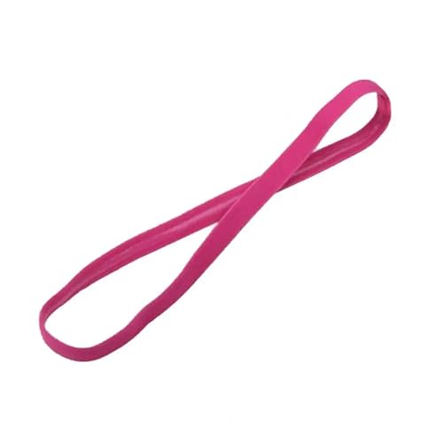 RUHTEUO 1pc Candy Farbe Frauen Männer Yoga Haar Bands Sport Stirnband Mädchen Sport Anti-slip Schweißband Sport Gym Fußball laufen Schweiß Band(Rose Red) von RUHTEUO