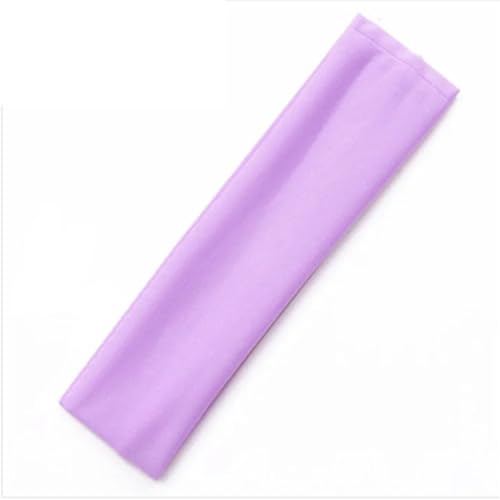RUHTEUO 2 stücke Einfarbig Sport Stirnbänder Gym Yoga Schweiß Haar Bands Hohe Elastische Make-Up Haar Zubehör Frauen Tennis Haarband(Light purple) von RUHTEUO