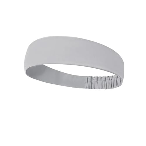 RUHTEUO Einfarbig Sport Stirnbänder Elastische Festigkeit Fahrrad Radfahren Laufen Schweißband Yoga Gym Kopftuch Männer Frauen Haarband(11852 Gray) von RUHTEUO