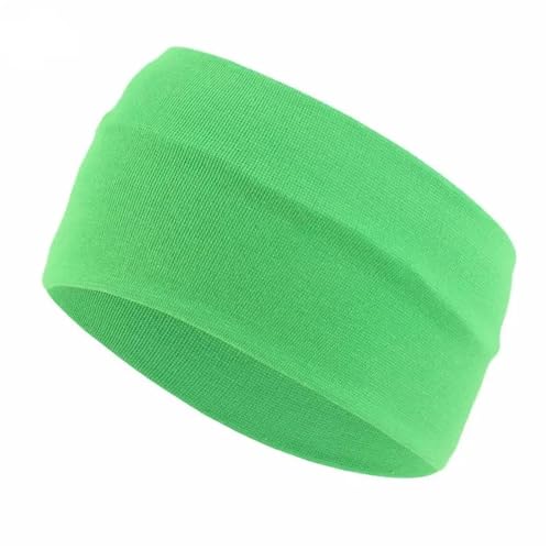 RUHTEUO Einfarbiges breites Übungs-Yoga-elastisches Stirnband for Männer und Frauen, Sport-Haarband(Green) von RUHTEUO