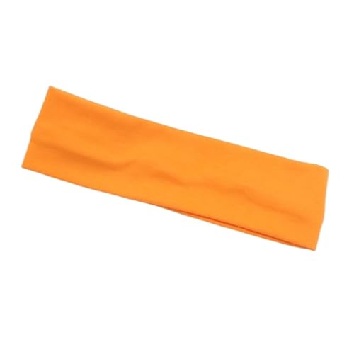 RUHTEUO Elastische Baumwolle Haarband Stirnbänder for Frauen Männer Solide Laufen Fitness Yoga Haarbänder Stretch Make-Up Haar Zubehör(Orange) von RUHTEUO