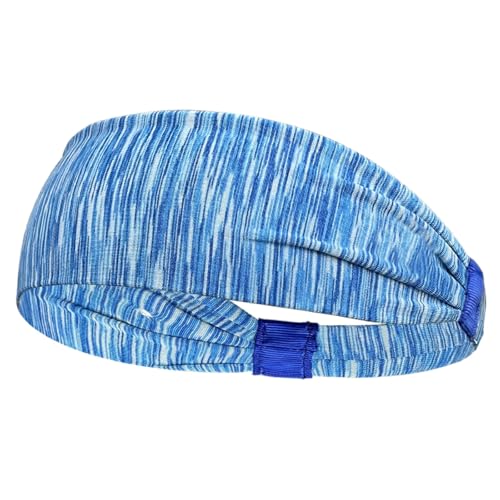 RUHTEUO Sport Stirnbänder for Männer Frau Gym Yoga Schweiß Haarbänder weiche elastische Haarbänder Stretch Outdoor Sport Schweißbänder(BLUE) von RUHTEUO
