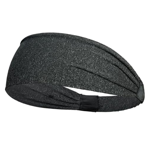 RUHTEUO Sport Stirnbänder for Männer Frau Gym Yoga Schweiß Haarbänder weiche elastische Haarbänder Stretch Outdoor Sport Schweißbänder(Dark Grey) von RUHTEUO