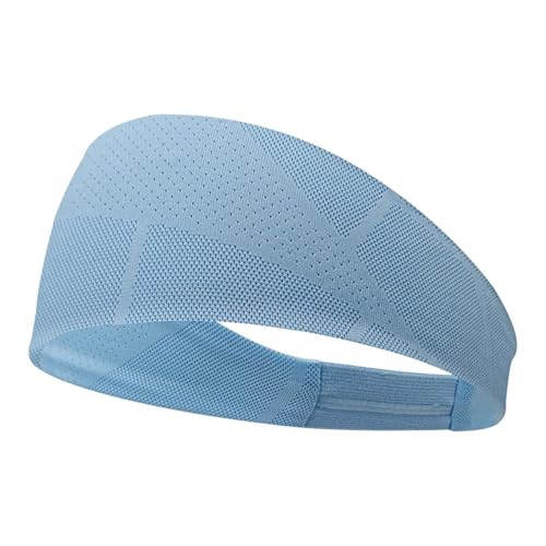 RUHTEUO Sport Stirnband Schweiß Absorption Kopf Wrap Haar Zurückhaltung Yoga Fitness Sport Stirnband Weibliche Yoga Haar Bands Sportswear(BLUE) von RUHTEUO