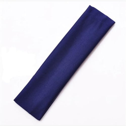 RUHTEUO Stretch Sport Stirnbänder for Haar Frau Fitness Laufen Yoga Haarband Sommer Absorbieren Schweiß Stirnband Make-Up Haarbänder(Dark blue) von RUHTEUO