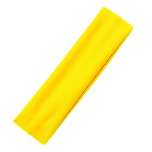 RUHTEUO Stretch Sport Stirnbänder for Haar Frau Fitness Laufen Yoga Haarband Sommer Absorbieren Schweiß Stirnband Make-Up Haarbänder(Yellow) von RUHTEUO