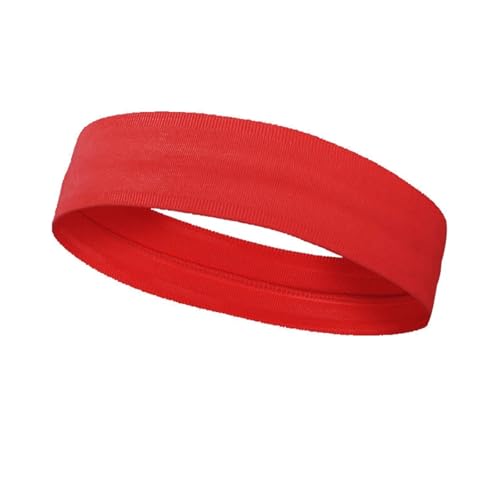 RUHTEUO Yoga Sport Nylon Stirnband for Frauen Mädchen Dünne Schweißband Nicht-slip Outdoor Haarband Silikon Stirn Schützen Gym Laufen Headwrap(Red) von RUHTEUO