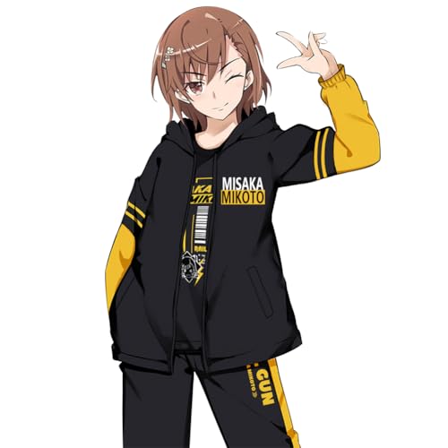 RUIBOCOS A Certain Scientific Railgun Misaka Mikoto Fashion Impression Jacke Mantel Casual Tägliche Hose Unisex (Trousers,4XL) von RUIBOCOS