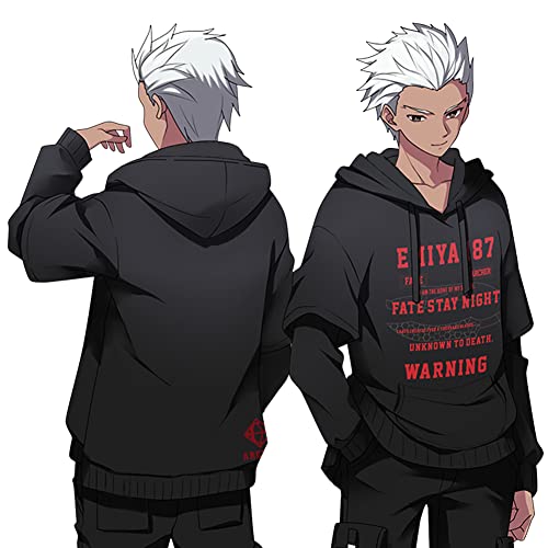RUIBOCOS Fate Grand Orde Emiya Shirou Graphic Impression Hoodie Cosplay Unisex (S) von RUIBOCOS