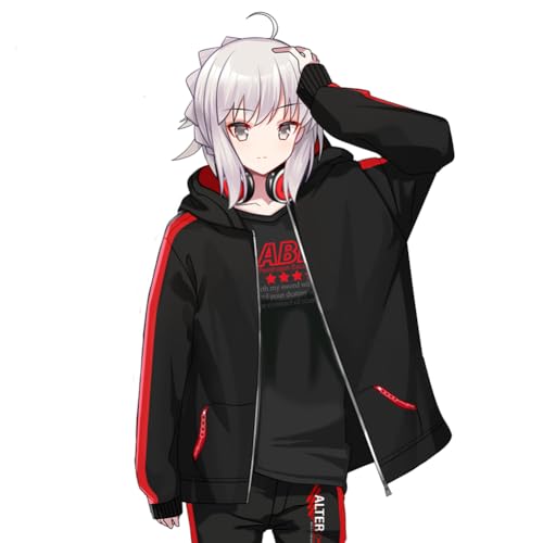 RUIBOCOS Fate Grand Order Altria Pendragon (Alter) Graphic Impression Anzug Hoodie T-Shirt Hose Cosplay Unisex (T-Shirt,3XL) von RUIBOCOS