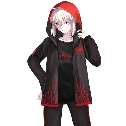 RUIBOCOS Fate Grand Order Altria Pendragon Jacke Mantel langärmlig Hosen Daily Suit Casual Clothes Unisex (Trousers,L) von RUIBOCOS