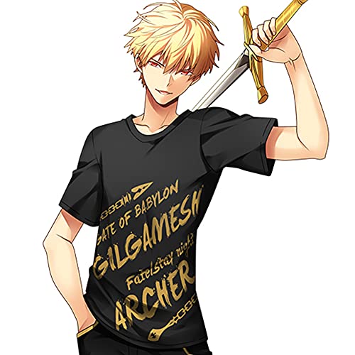 RUIBOCOS Fate Grand Order Gilgamesh Heaven's Lock Impression T-Shirt Pullover Cosplay Kostüme Unisex (M) von RUIBOCOS