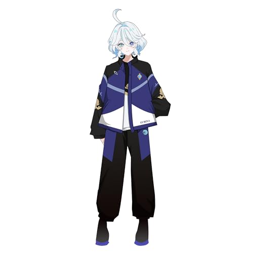 RUIBOCOS Genshin Impact Furina Element Mantel Jacke T-Shirt Hose Cosplay Kostüm Casual Tägliche Kleidung Unisex (T-Shirt,M) von RUIBOCOS