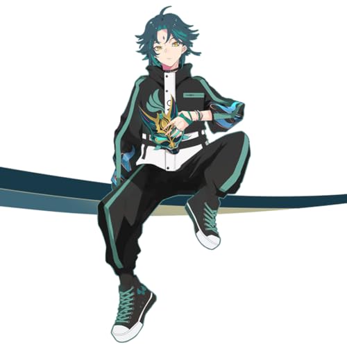 RUIBOCOS Genshin Impact Xiao Mode Jacke Mantel Casual Tägliche Hosen Anzug Spiel Anime Neuheit Kostüm Unisex (Trousers,L) von RUIBOCOS