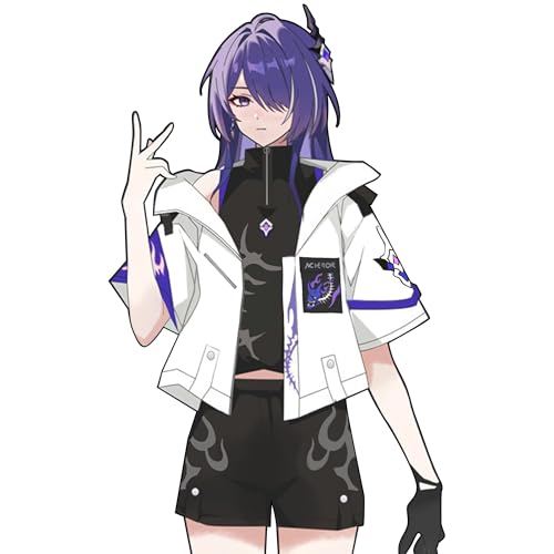 RUIBOCOS HonKai Star Rail Raiden Bosenmori Mei Impression Jacke Weste Kurzer Anzug Kostüme Unisex (Mantel,M) von RUIBOCOS