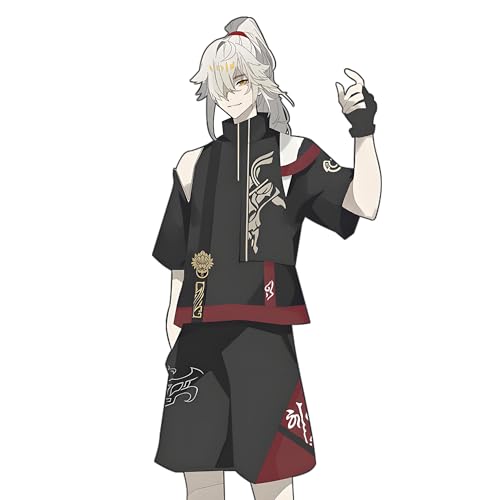RUIBOCOS HonKai:Star Rail JingYuan Impression Shirt Shorts Set Cosplay Kostüme Daily Wear Unisex (T-Shirt,L) von RUIBOCOS