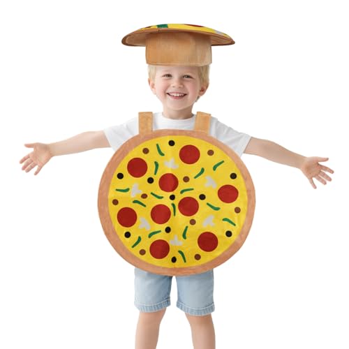 RUIXIA Weird Essen Pizza Kostüm, Pizza Kleidung, Essen Kostüm für Männer und Damen Universal, Essen Liebhaber Kleid, Rollenspiel, Karneval, Kopfschmuck RUIXIA Weird Essen Pizza Kostüm, Pizza Kleidung, Essen Kostüm für Männer und Damen Universal, Essen Liebhaber Kleid, Rollenspiel, Karneval, Kopfschmuck von RUIXIA