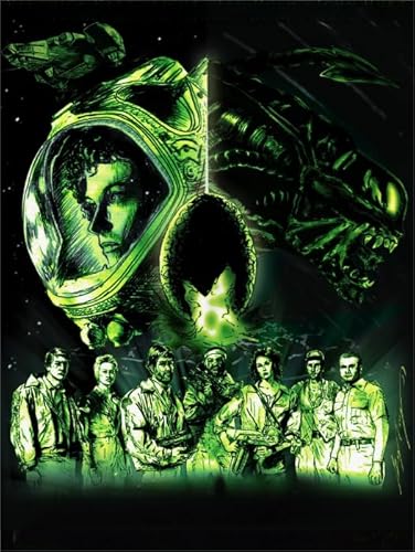 1000 Stück - Classic Horror Alienss Films Posters - Adult Stress Relief Toys - Abstrakte Kunst Puzzles - Memory Games for The Elderly Yq387Zp von RUIYANMQ