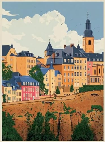 1000 Stück Puzzles - City Travel Retro Colour Art Posters - Abstract Puzzle - Gedächtnis Spiele Für Erwachsene - Pädagogisches Familien Spielzeug Yq102Zp von RUIYANMQ