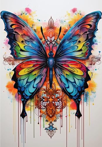 1000 Teile - Abstract Butterflys Kunst Plakate - Buntes Unregelmäßiges Puzzle - Lernspielzeug Für Adult - Erwachsene Spaß Herausforderung Spielzeug Wd01Zt von RUIYANMQ