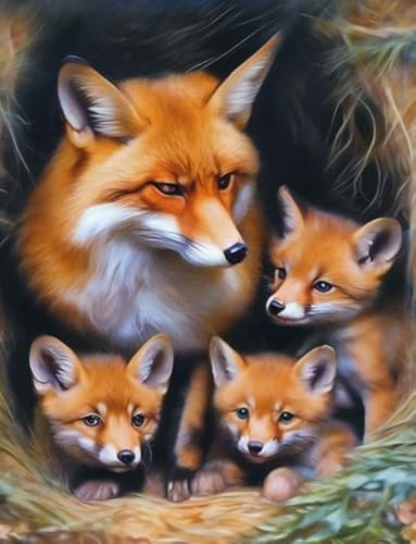 1000 Teile - Animal Foxss Plakate - Lernspielzeug Für Adult - Spiele Zum Stressabbau In Der Familie - Erwachsene Puzzles Challenge Game Wd01Zt von RUIYANMQ