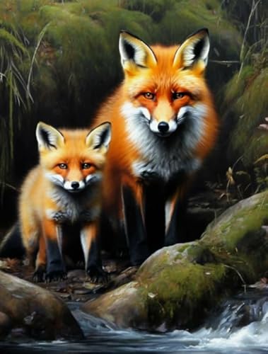1000 Teile - Animal Foxss Plakate - Lernspielzeug Für Adult - Spiele Zum Stressabbau In Der Familie - Erwachsene Puzzles Challenge Game Wd01Zt von RUIYANMQ