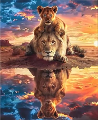 1000 Teile - Animal Lionss Plakate - Lernspielzeug Für Adult - Spiele Zum Stressabbau In Der Familie - Erwachsene Puzzles Challenge Game Wd01Zt von RUIYANMQ