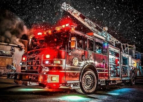 1000 Teile - Firetruck Plakate Pictures - Lernspielzeug Für Adult - Spiele Zum Stressabbau In Der Familie - Erwachsene Puzzles Challenge Game Wd01Zt von RUIYANMQ