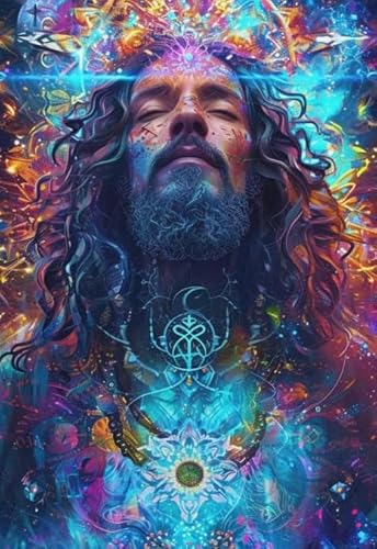 1000 Teile Kunst Puzzle - Buntes Jesus Plakate - Difficult Unregelmäßige Puzzle-Teile - Familie Stressabbau Lernspielzeug - Wand Kunst Dekoration Wd01Zt von RUIYANMQ