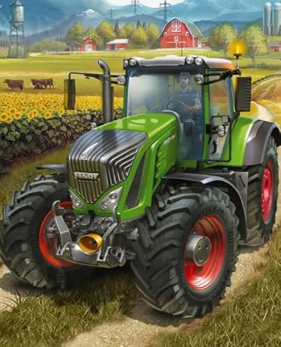 1000 Teile Kunst Puzzle - Tractors Farm Scenery Plakate - Irreguläre Rätsel - Erwachsene Familie Stress Relief Puzzle Spielzeug - Wand Kunst Dekoration Wd01Zt von RUIYANMQ