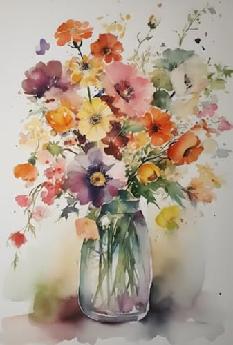 1000 Teile - Ölgemälde Flower Picture Plakate - Buntes Puzzle - Personalisiertes Spielzeug Für Adult - Familienspaß Schwierige Herausforderung Spielzeug Wd01Zt von RUIYANMQ