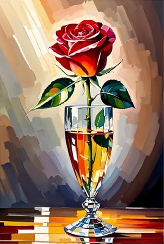 1000 Teile Puzzle,Rosess Flower Art Oil Painting ，Für Familien Spiele Zur Stressreduzierung,Wand Kunst Dekoration Wn209Zk von RUIYANMQ
