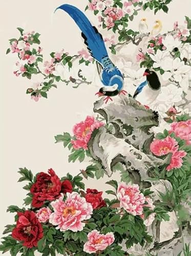 1000 Teile Puzzle - Chinese Style Flower Animal Washs Painting - Irregulärity Puzzles - Familie Stressabbau Lernspielzeug - Wand Kunst Dekor Yq64Zy von RUIYANMQ